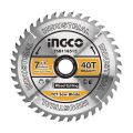 Disco madera 7 1/4 p sierra circular ingco 40 d b/ 20 mm c red a 16mm